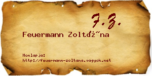 Feuermann Zoltána névjegykártya